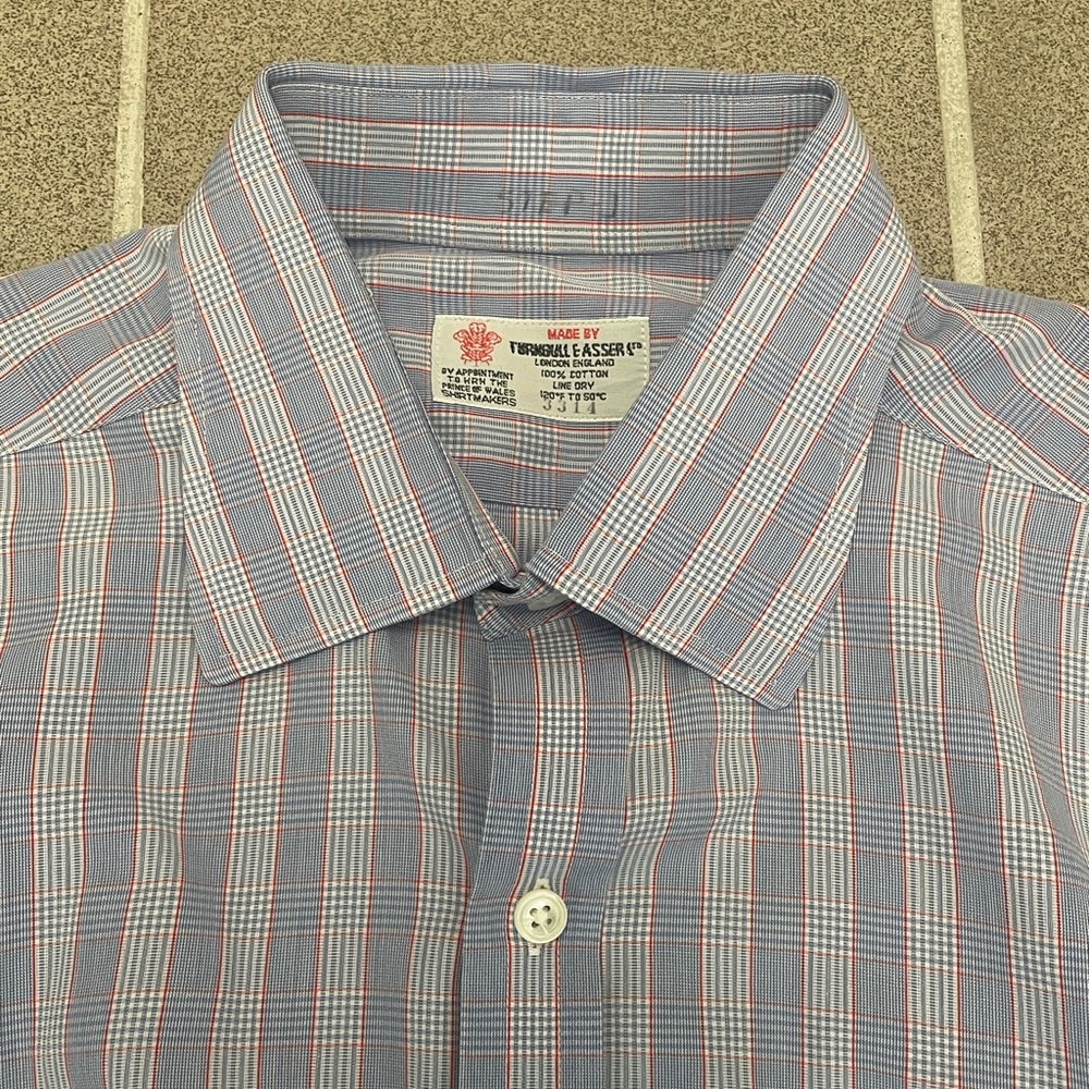 Turnbull & Asser Blue Plaid Dress Shirt
